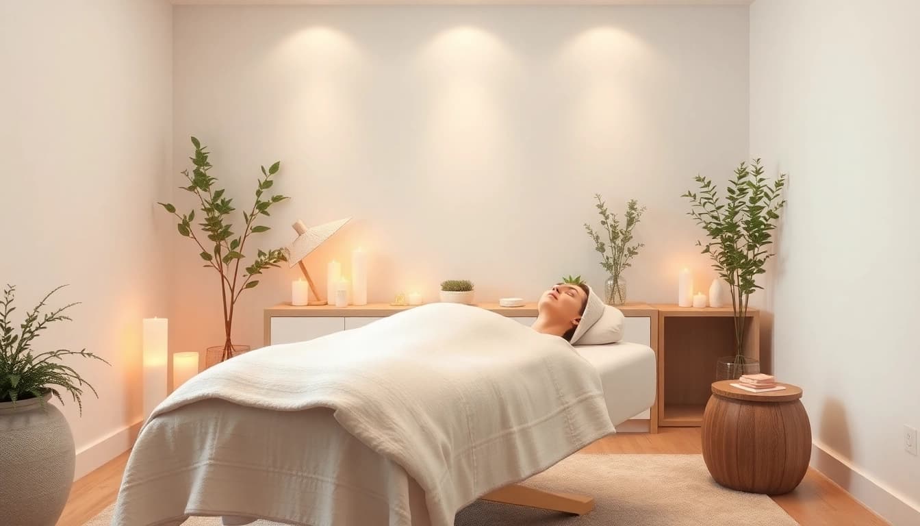 Offering a relaxing tratament facial sibiu at our clinic with tranquil ambiance and soothing elements.