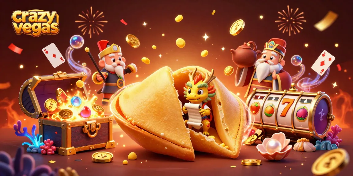 Experience the thrills at crazyvegas with a fortune cookie scene celebrating casino wins and vibrant gameplay.