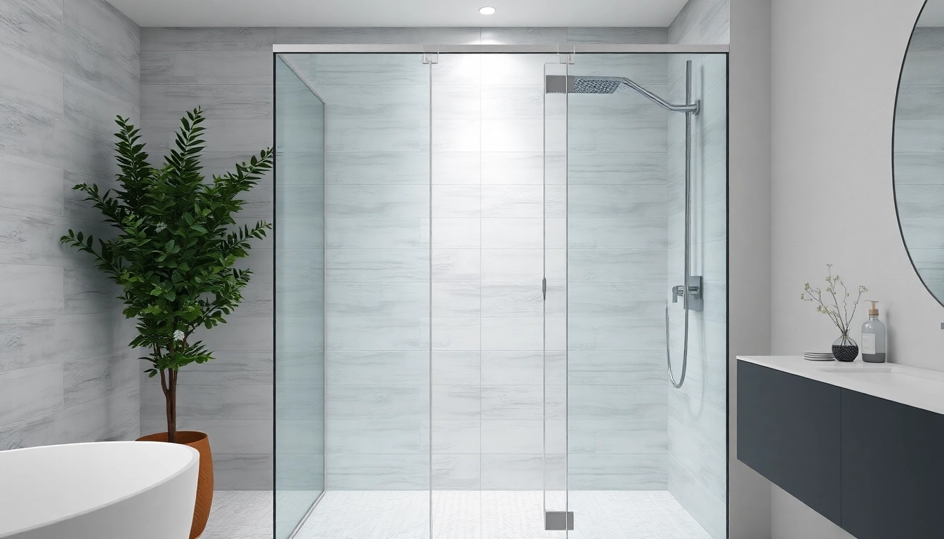 Showcasing a modern wet room shower screen highlighting elegant design and functionality