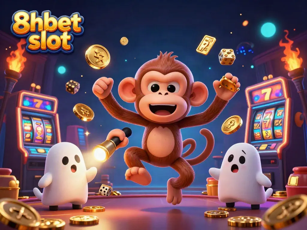 Experience the excitement of 8xbet slot with dynamic elements and engaging characters in a lively casino.