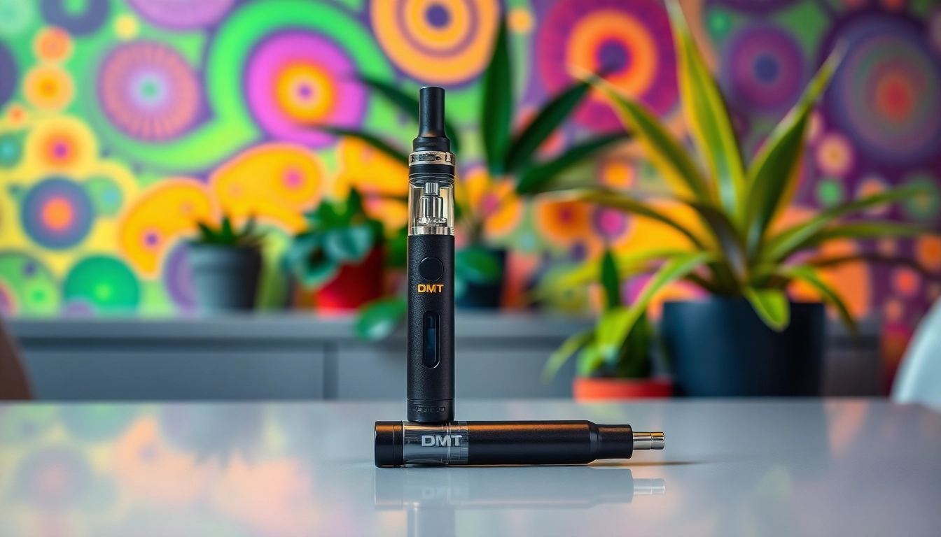 Buy DMT vape pen with vibrant colors and psychedelic patterns for a relaxing experience.