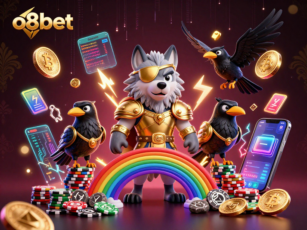 Spin the reels at o8bet with our Norse-themed crypto casino illustration!