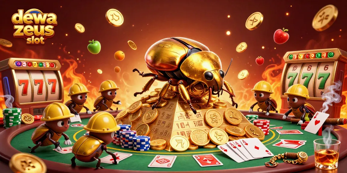 Spin the reels in the dazzling world of dewa zeus slot, featuring vibrant casino symbols and golden treasures.