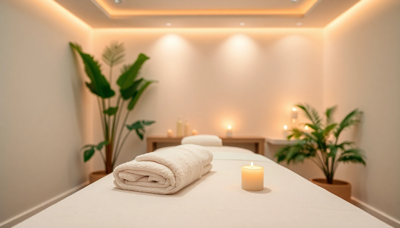 Spa Ads showcasing a tranquil treatment room with calming ambiance and luxurious decor.
