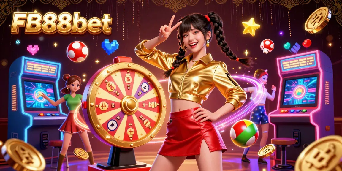 Experience the thrill of winning at FB88bet with vibrant casino elements and engaging character art.