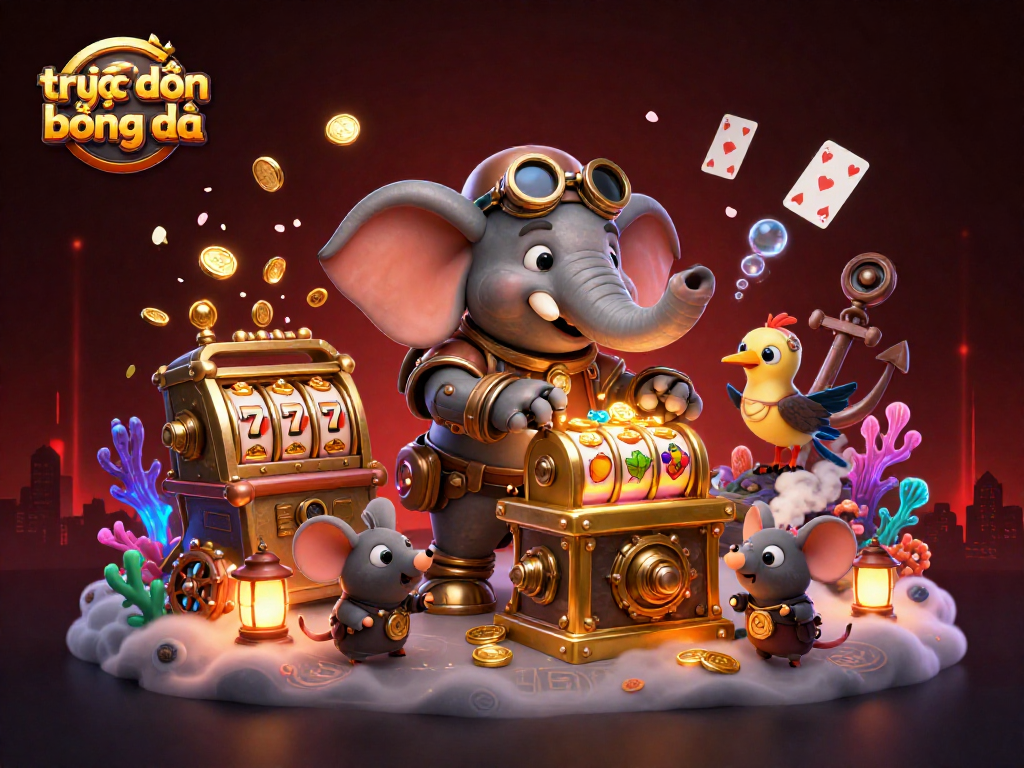 Experience trực tiếp bóng đá with dynamic casino elements, showcasing vibrant 3D action and excitement.