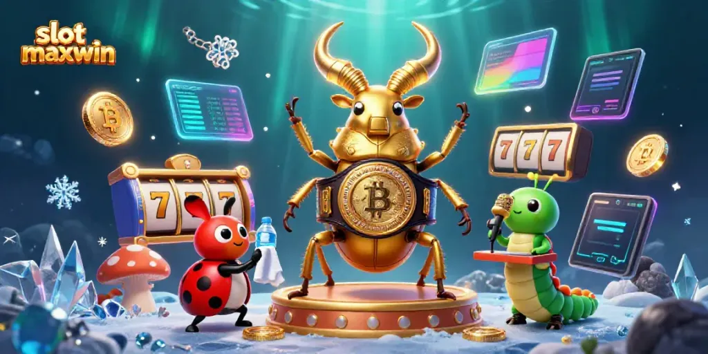 Experience slot maxwin action with vibrant 3D characters in a competitive casino scene.