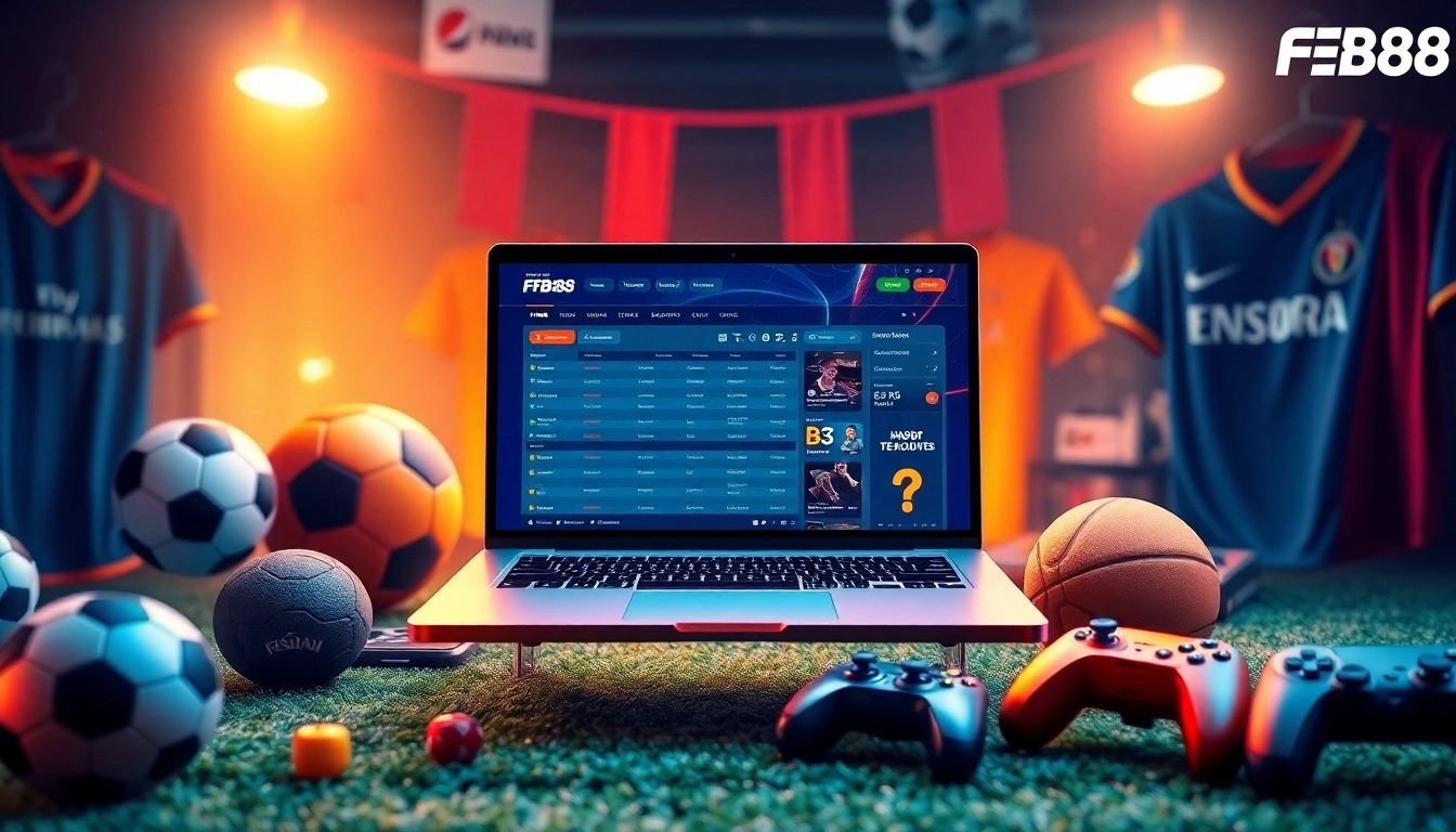 Engaging sports betting experience on Trang Chủ FB88 with exciting visuals of various sports and gaming.