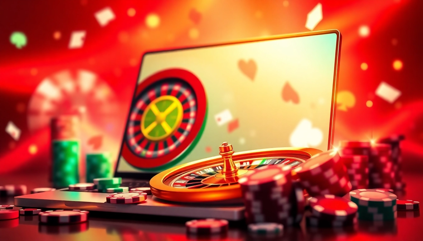 Engaging online casino interface showcasing games at https://ii69vn.com/, featuring a roulette wheel and poker icons.