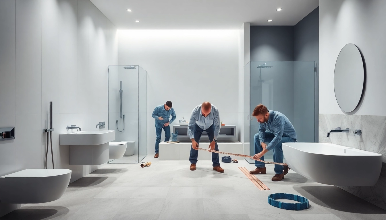 Captivating view of bathroom installation manchester showcasing skilled craftsmanship in a modern home.