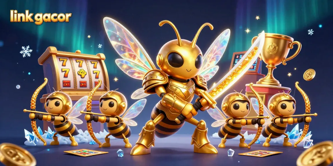 Engage with exciting link gacor slots through this captivating casino scene with dynamic characters and elements.