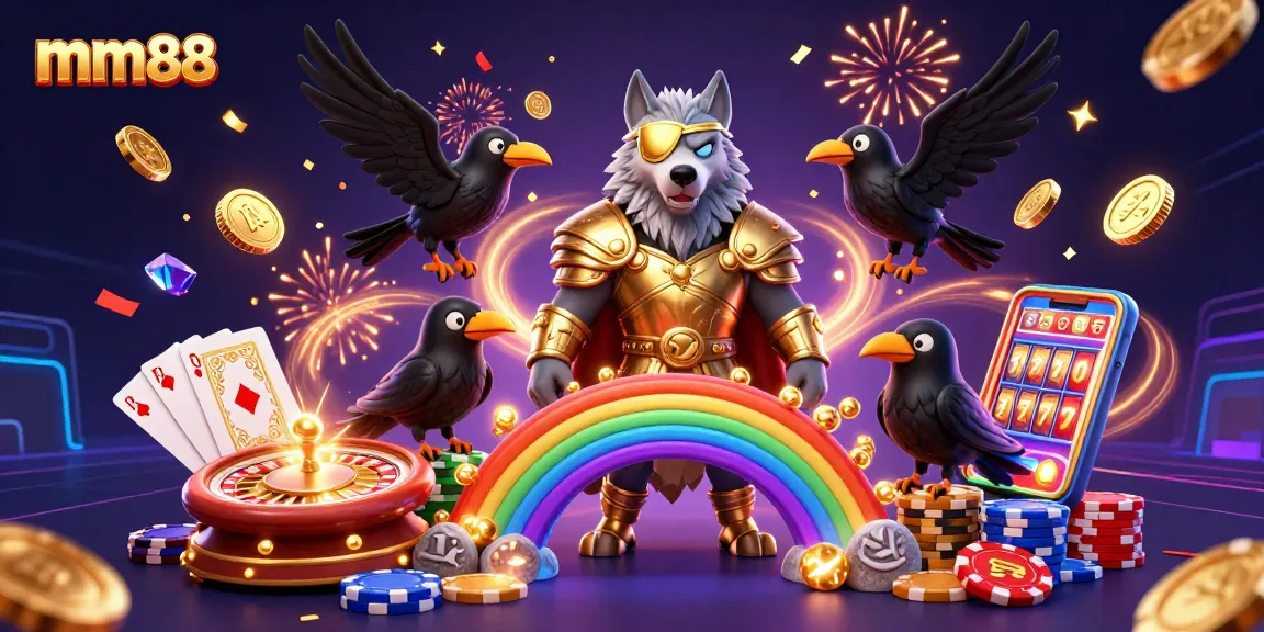 Experience thrilling wins with mm88, where vibrant casino elements and mythical characters collide.