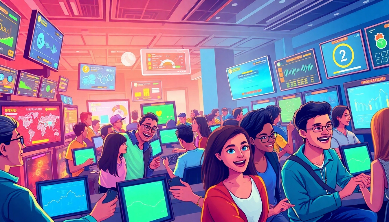 Engage in a thrilling gamification experience with diverse players in a dynamic gaming environment.
