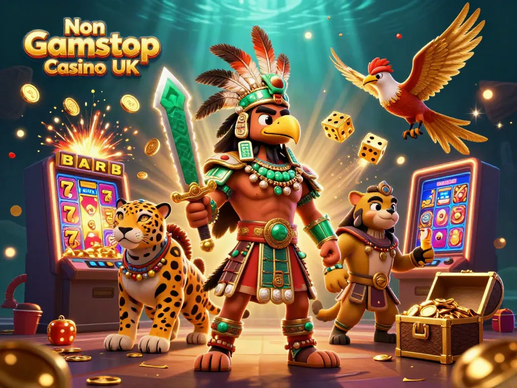 Experience thrilling wins at Non Gamstop Casino UK with dynamic 3D warriors, slots, and vibrant visuals.