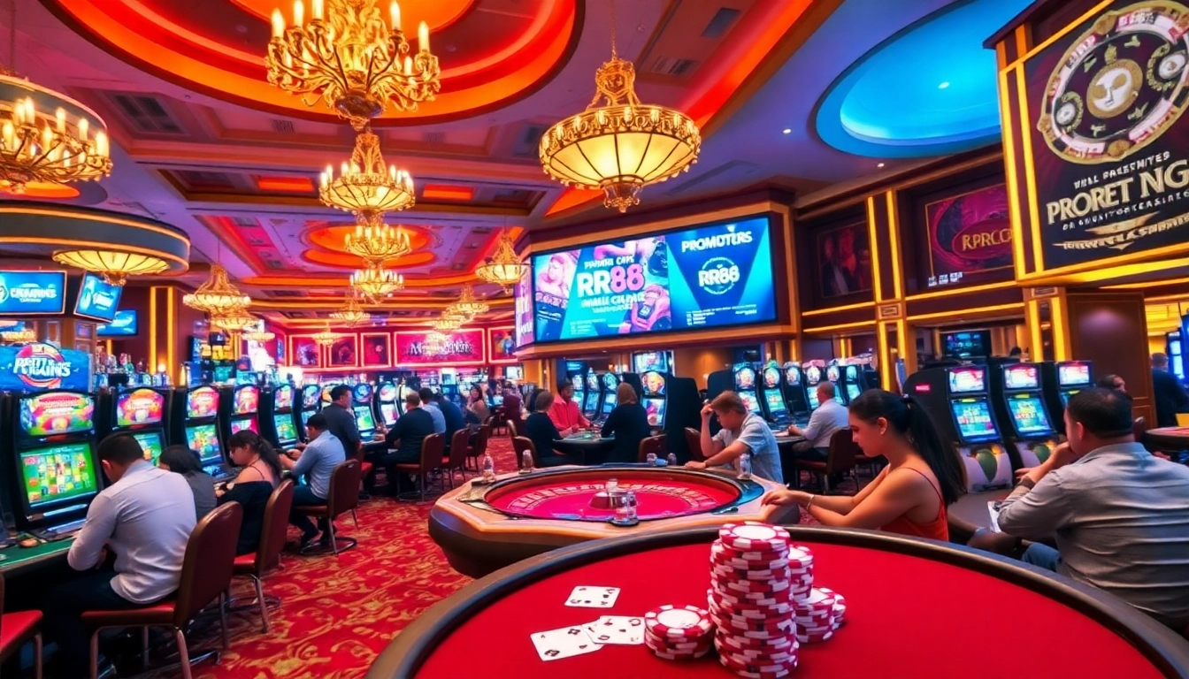 Experience the vibrant gaming floor at https://rr88it.com/ with slot machines and poker action.