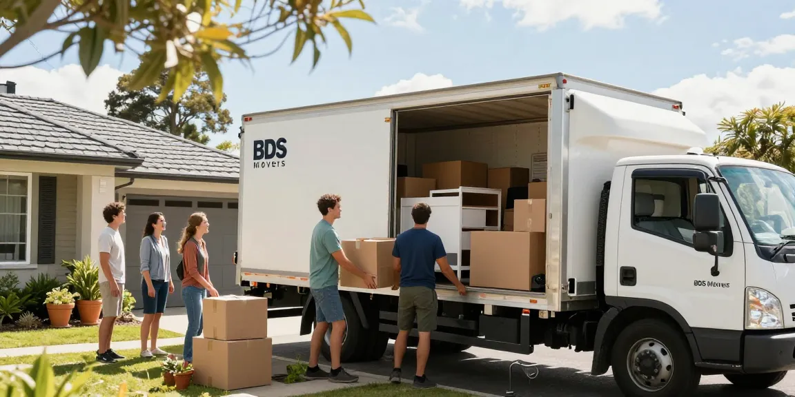 House moving Tauranga scene with professional movers loading a truck, ensuring safe transport of belongings
