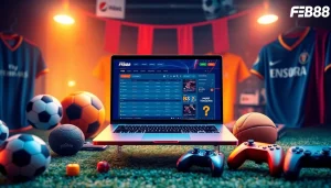 Engaging sports betting experience on Trang Chủ FB88 with exciting visuals of various sports and gaming.