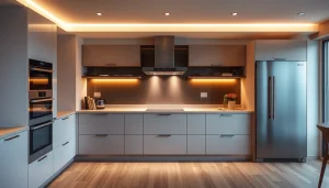 Elegant kitchen showcasing уреди за вграждане that enhance functionality and style for modern living.