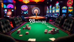 Experience the exhilarating gaming atmosphere at 98win.gg casino tables.