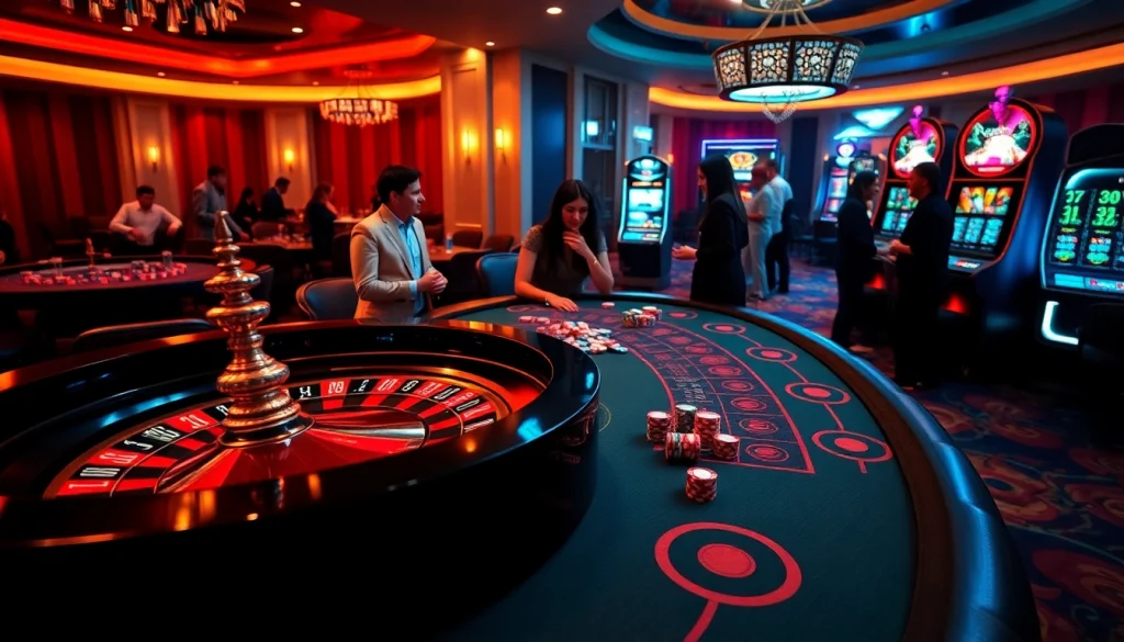 Experience the thrill of winning at rikvip.mx with players enjoying a vibrant casino atmosphere.