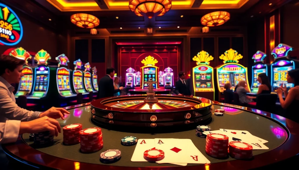 Players enjoy the excitement of betting at w88 truongsa.com with colorful chips and a roulette wheel.